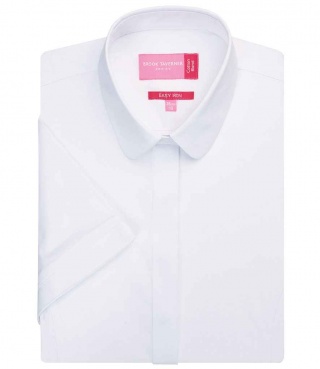 Brook Taverner BK133  Ladies Soave Short Sleeve Poplin Shirt